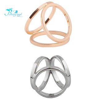 Set 2 khuyên cố định khăn quàng cổ bằng hợp kim thời trang