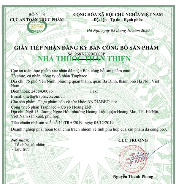 ANDIABET – Hỗ trợ ngăn ngừa biến chứng bệnh tiểu đường, giúp ổn định điều hoà đường huyết (50 viên)