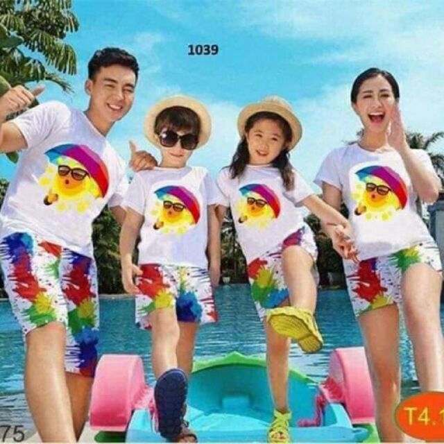 Sét đi biển gia đình, bộ đi biển 3/4/5 người GIÁ SĨ chất cotton mịn mát