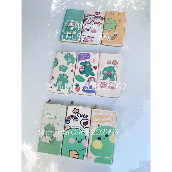 Ví cầm tay dài  Khủng Long cute 9 mẫu