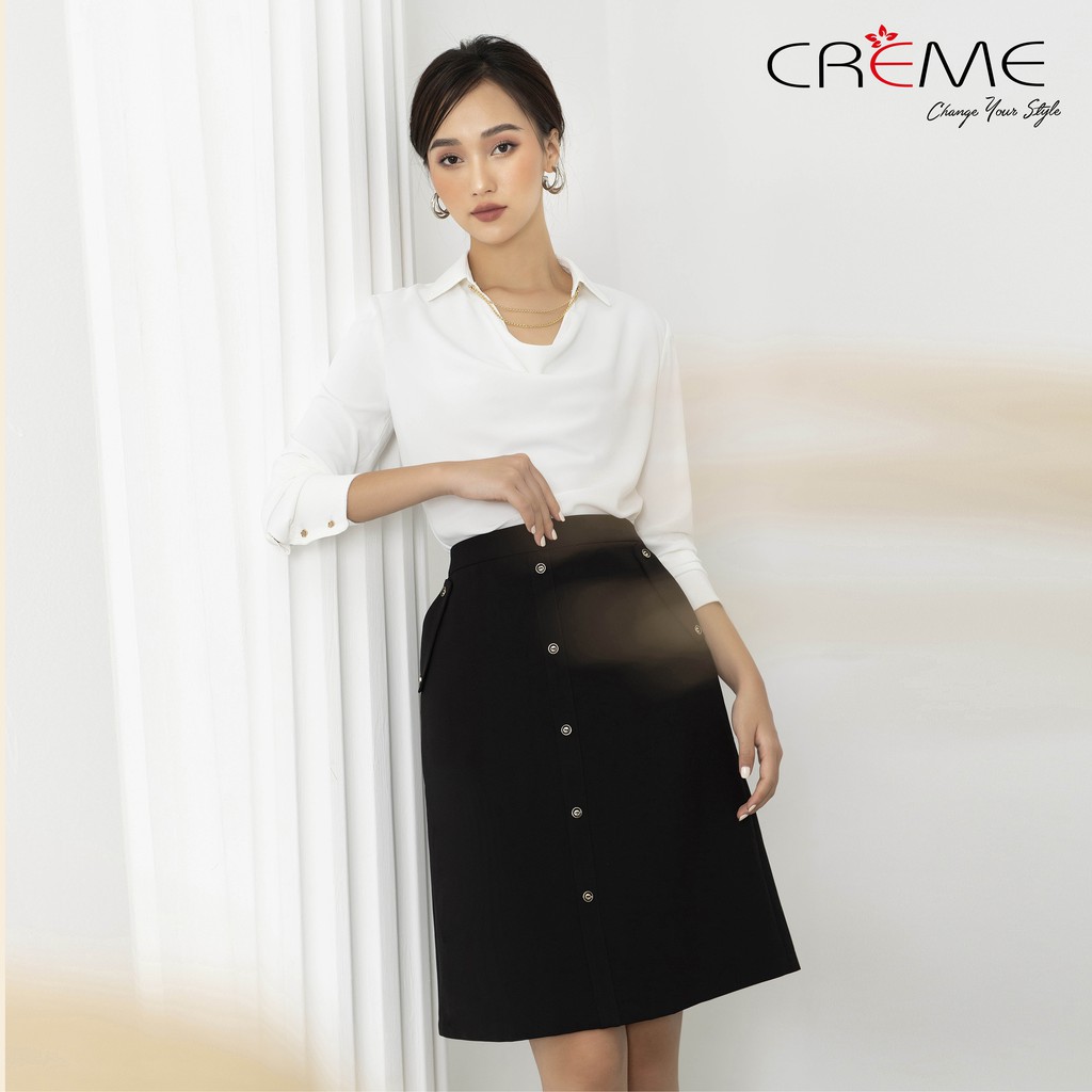 [Mã FAMALLT5 giảm 15% đơn 150k] Chân váy dáng A Công sở CV0017 CREME | BigBuy360 - bigbuy360.vn