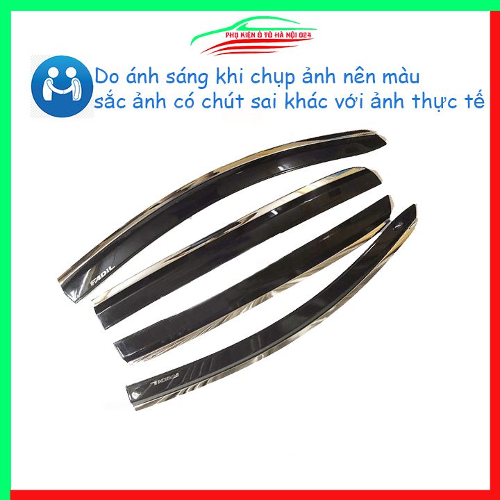 Vè che mưa ô tô Fadil 2019-2021 chỉ inox cao cấp