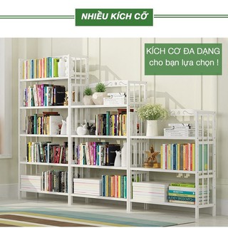 Kệ sách, kệ trang trí bằng tre sơn trắng