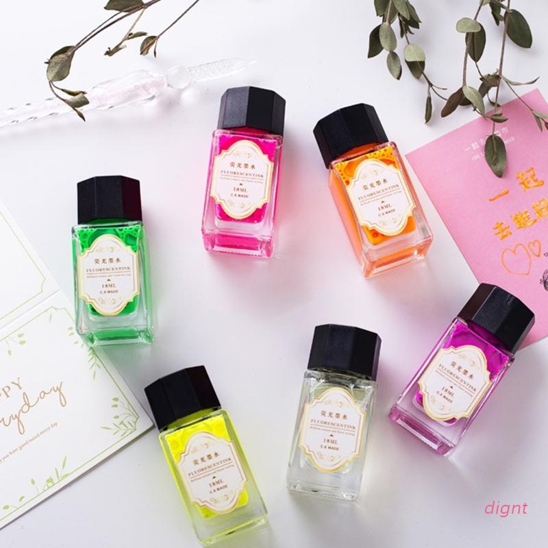 Mực UV 18ml tàng hình không các bon màu dạ quang sử dụng cho bút chấm