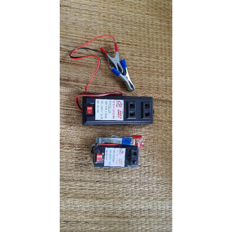 Hộp Biến Điện Từ Ắc Quy Sang Ổ Cắm Sạc Điện Thoại 2 Ổ Cắm (dùng cho phượt thủ, cần thủ)