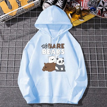 Áo Hoodie Họa Tiết Hoạt Hình We Bare Bears Dễ Thương Cho Bé