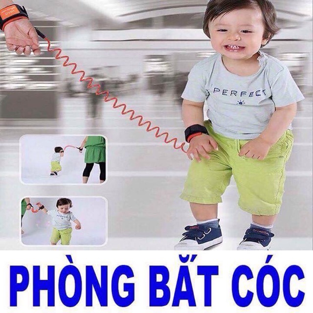 Vòng tay dắt trẻ chống trẻ đi lạc.