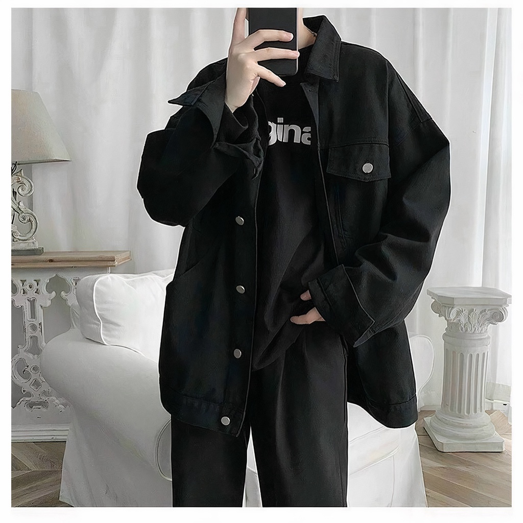 ÁO KHOÁC TOKI JEAN ĐEN BASIC