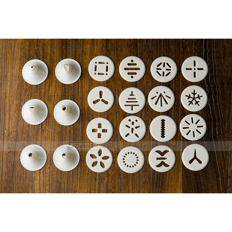 Dụng Cụ Làm Bánh Quy (Cookies Press) 6 Đầu Phun - 16 Mặt Breadleaf