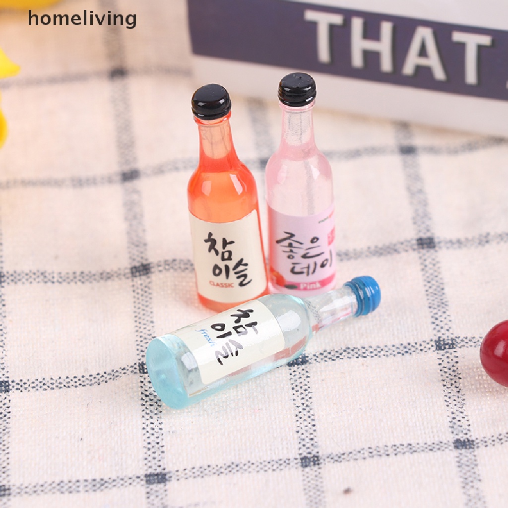 Set 10 Chai Bia Giả Mini Tỉ Lệ 1 / 12 Dùng Để Trang Trí Nhà Búp Bê