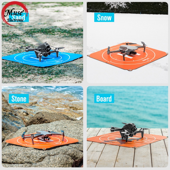 Thảm Đáp Máy Bay Điều Khiển Từ Xa Hình Vuông Gấp Gọn 50/65cm Cho Dji Fpv/mini
