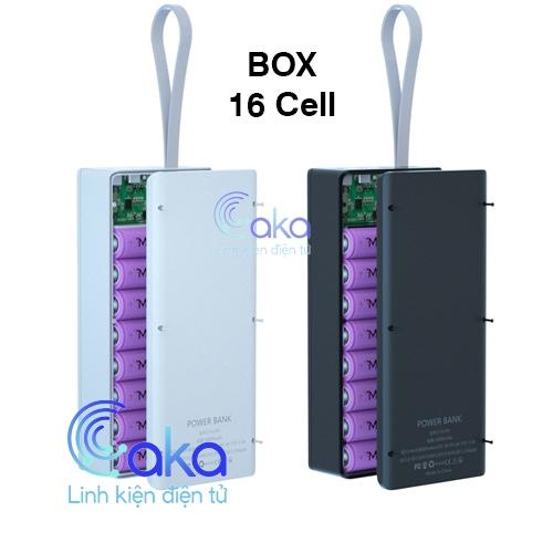 Box sạc dự phòng 16 cell 18650 sạc nhanh không dây (Không pin)