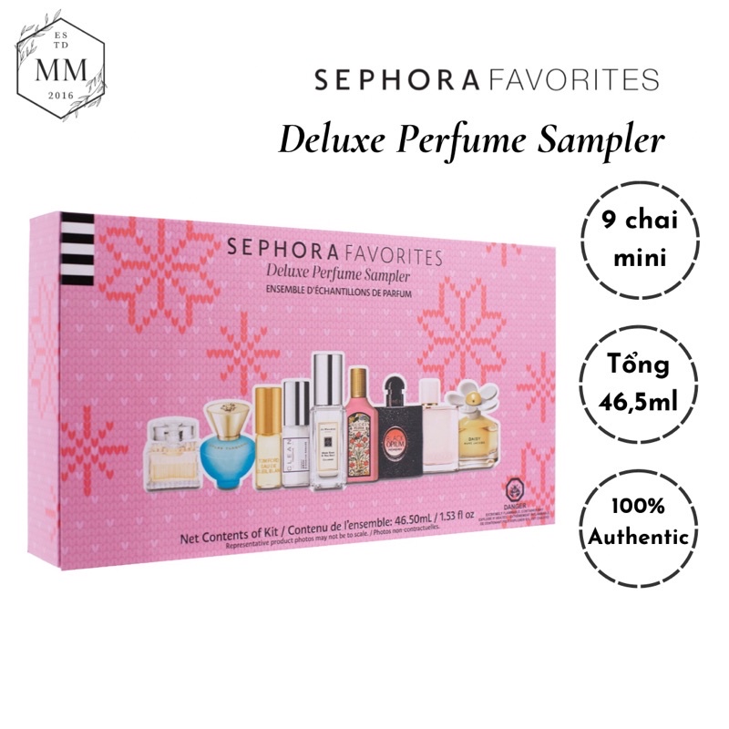 [Moomoocos] Set 9 chai nước hoa mini Sephora Favorite Deluxe Perfume Sampler