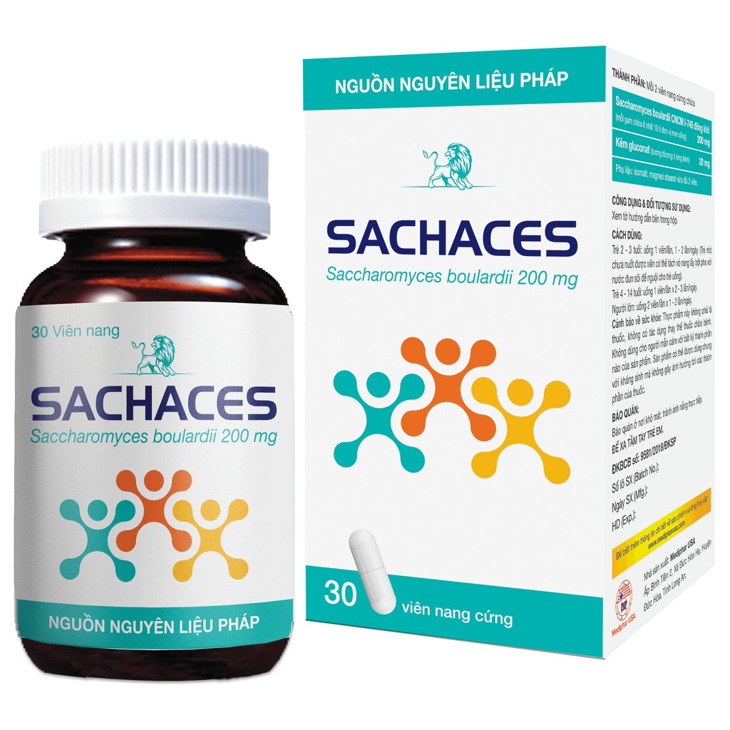 Men Sachaces –  Bổ sung lợi khuẩn Hỗ trợ giảm rối loạn tiêu hóa, cân bằng hệ vi sinh đường ruột
