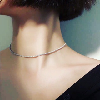 Dây chuyền choker bạc