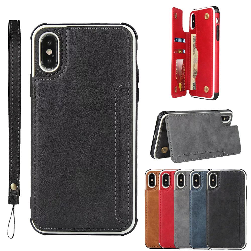 Bao nắp gập chất giả da nhiều mẫu mã cho điện thoại iPhone XS max XR XS iP6S+ 7+ 8 Plus