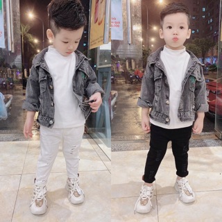  SIZE ĐẠI 8-40KG: Quần kaki đen trắng ống côn mặc cùng áo dài Tết cho bé trai bé gái - QKT4M 