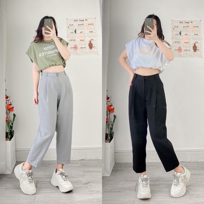 Quần Baggy Nữ Cạp Cao Siêu Tôn Dáng ( 8 mẫu)