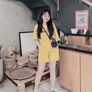 Bộ mặc nhà nữ mùa hè , đồ ngủ bigsize chất cotton Helen Clothing Miu