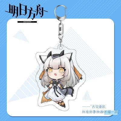 (Mica trong acrylic) Móc khóa Arknights viền xanh quà tặng xinh xắn dễ thương in hình anime chibi nhiều mẫu M02