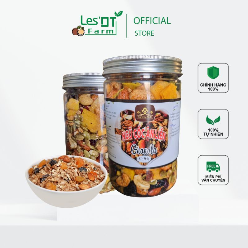 Granola siêu hạt Les'DT Farm (Không Yến Mạch) Eatclean