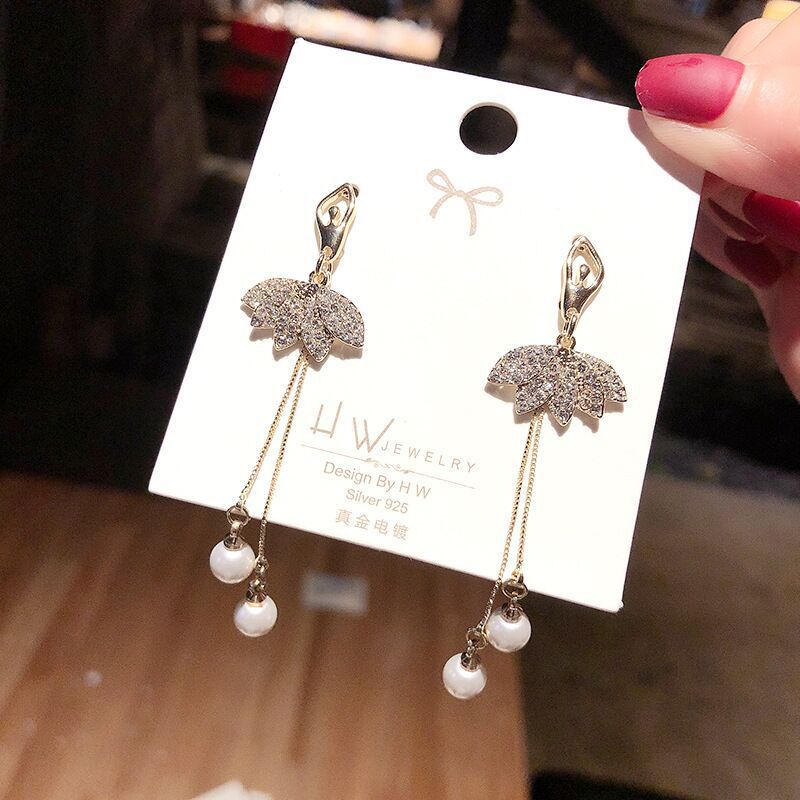 Bông Tai Tua Rua Dáng Dài Xinh Xắn Thời Trang