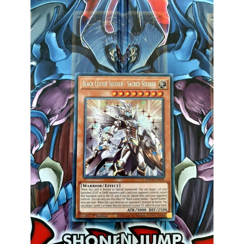 Thẻ Bài Mint90 Yugioh Monster Black Luster Soldier - Sacred Soldier
