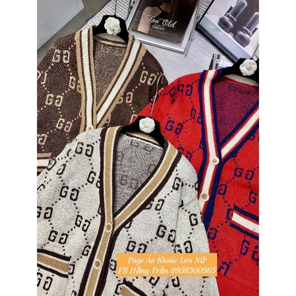 Mã giảm giá hàng có sẵn áo khoác cardigan cổ tim from rộng.