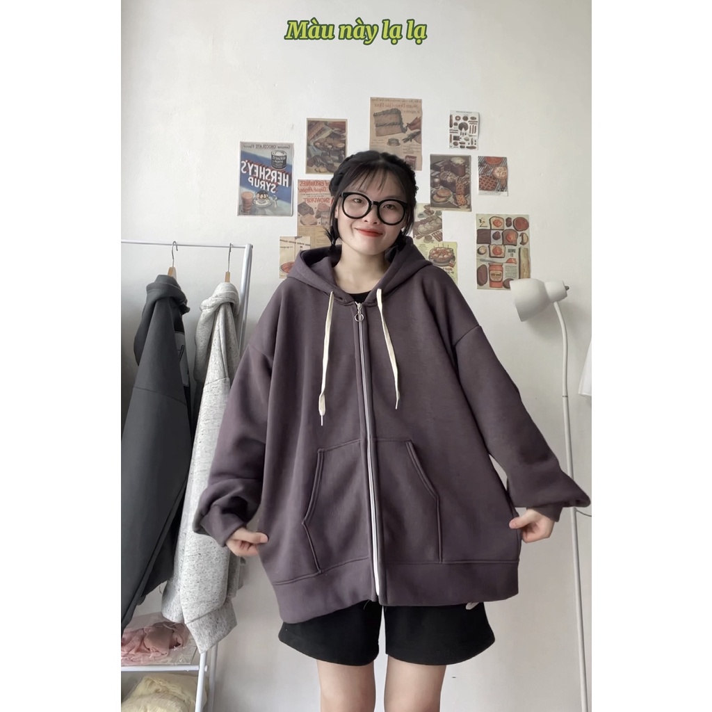 Áo hoodiezip màu lạ nặng gần 1kg