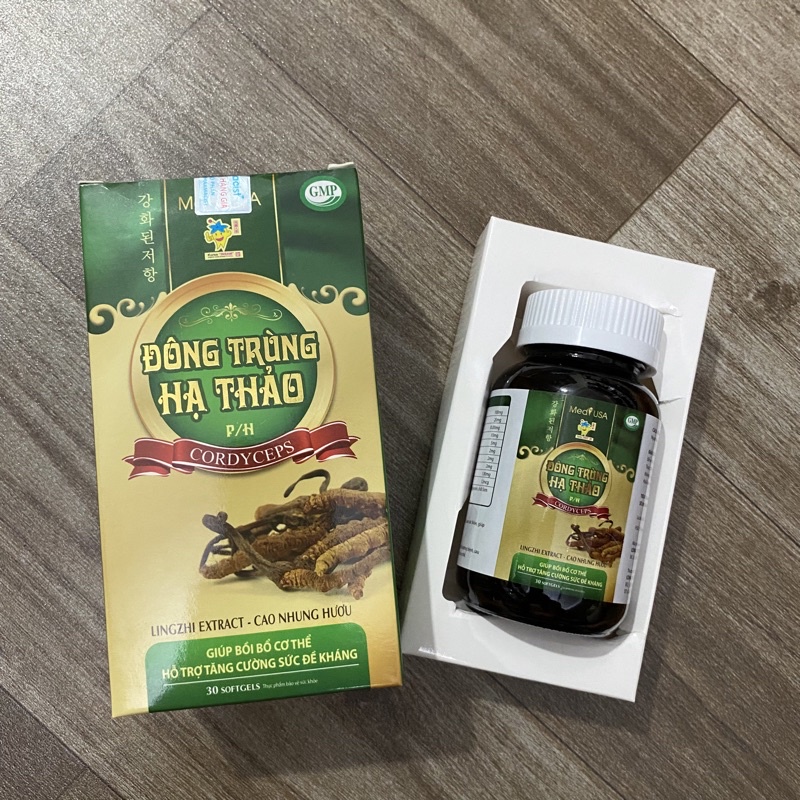 Viên uống ĐÔNG TRÙNG HẠ THẢO P/H giúp tăng cường đề kháng cho cơ thể giúp ăn ngon ngủ tốt cho người cơ thể suy nhược