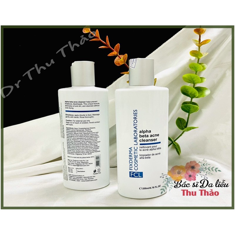 SỮA RỬA MẶT FIXDERMA FCL ALPHA BETA ACNE CLEANSER 200ml | BigBuy360 - bigbuy360.vn