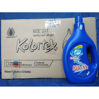 Nước Giặt Kolortex trắng sáng- Thùng 12 Chai/1L