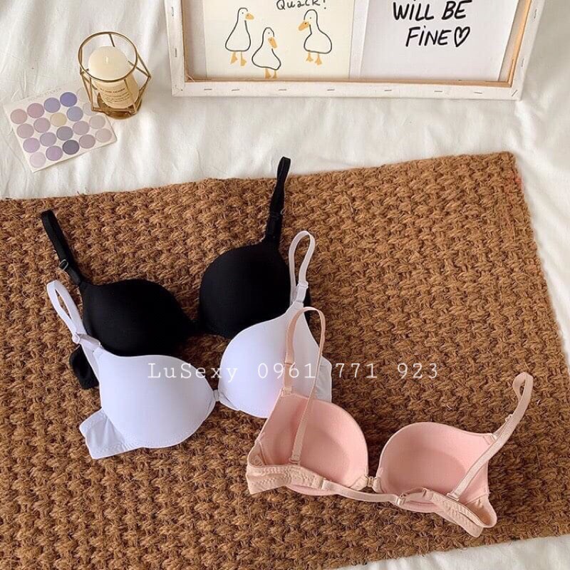 Áo Ngực Học Sinh, Áo Lót mặc áo sơ mi trắng áo dài trắng cài trước tạo khe nâng ngực có đệm mút mỏng cấp 3 cấp 2 mã 1501