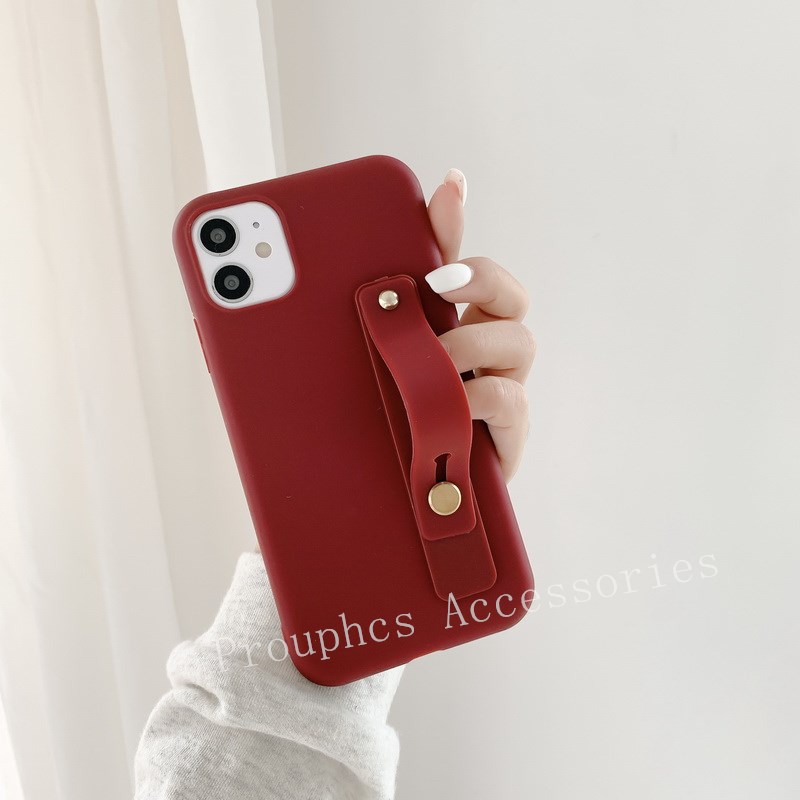 Realme C20 C21Y C25S C12 C11 2021 8 5G OPPO A15S A54 A93 Casing  Wrist Strap Hand Band Soft TPU Case