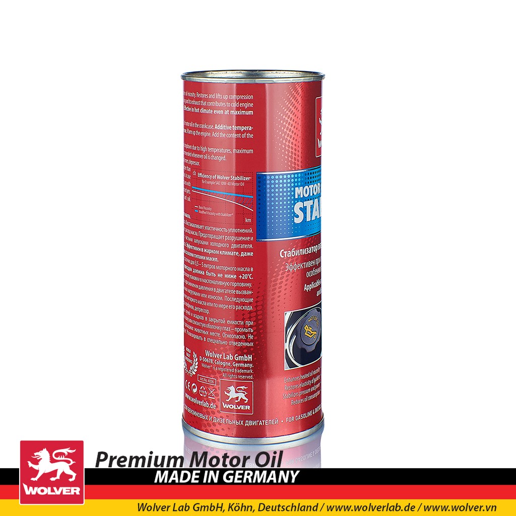 Phụ gia chuyên dụng Wolver Motor Oil Stabilizer 400ml