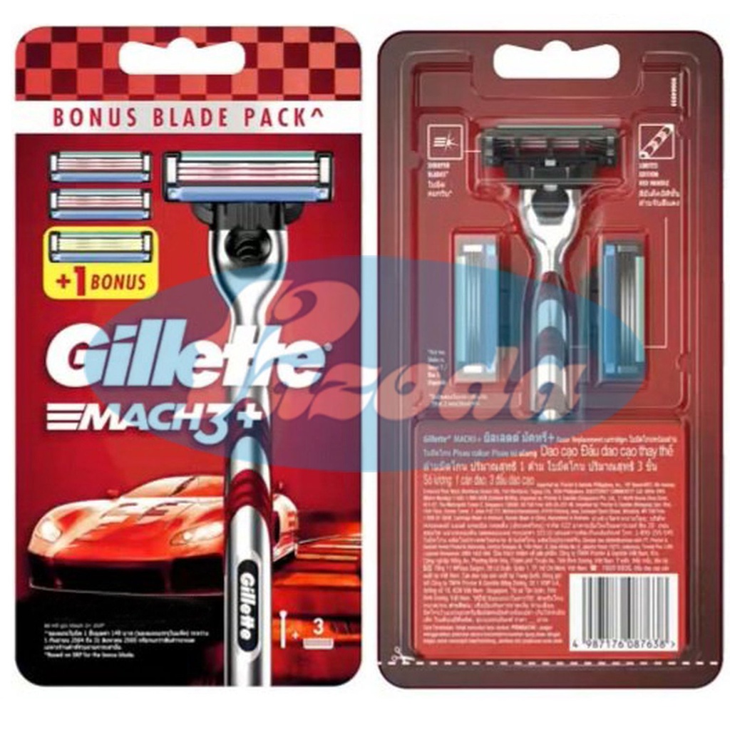 Dao cạo râu 3 lưỡi Gillette Mach3/ Mach3+/ Mach3 sensitive/ Mach3 Turbo 3D và đầu lưỡi thay