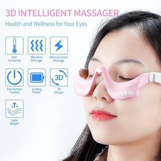 3d EMS Mắt Vòng Tròn Tối Thắt Chặt Túi Mắt Chống Lão Hóa Chăm Sóc Mắt Máy Làm Đẹp Micro Dòng Xung Máy Mát Xa Mắt Nén Nóng Fades
