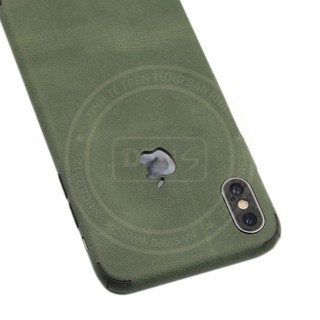 Miếng dán da dán full viền cho iphone X làm từ da thật cao cấp - Davis