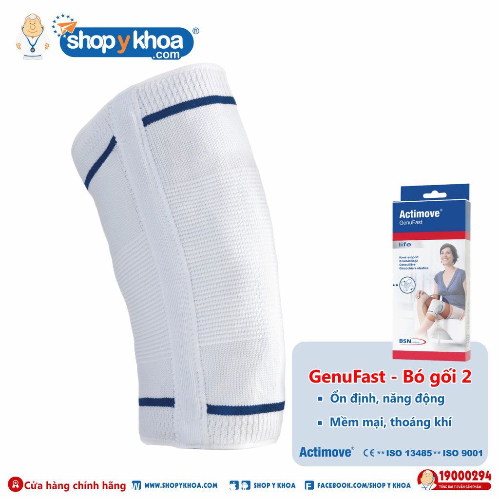 Bó Gối Actimove GenuFast, Màu Trắng. Nhập Khẩu Châu Âu (1 Cái)