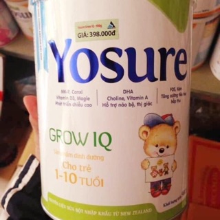 Sữa yosure grow iq 900g