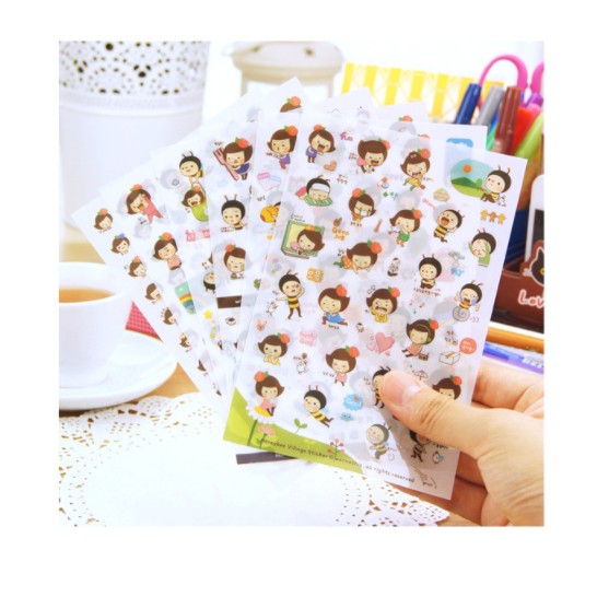 GIẤY DÁN STICKER HOẠT HÌNH DỄ THƯƠNG