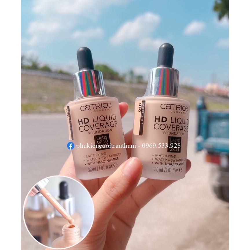 Kem nền catrice hd liquid coverage last up to 24h 30ml