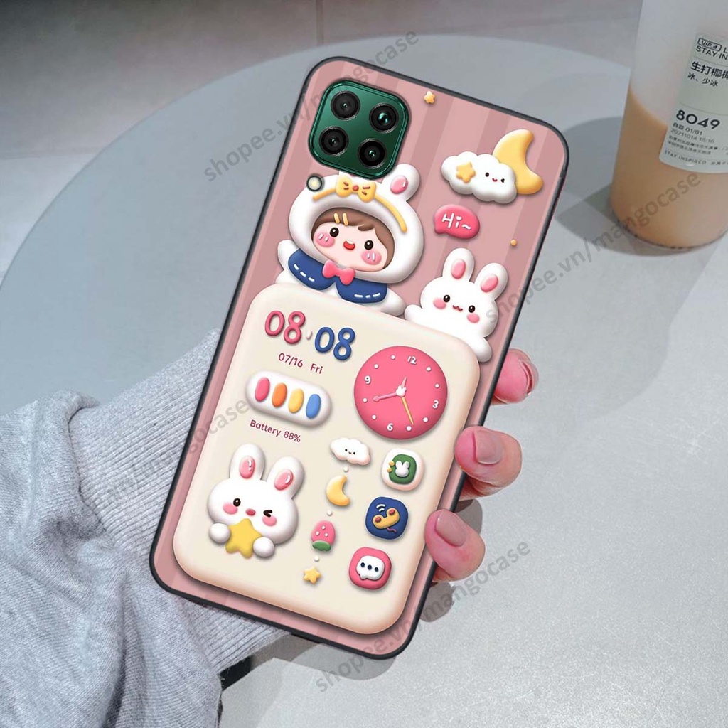Ốp lưng Huawei Nova 7i hình gấu, thỏ, đồng hồ cute dễ thương