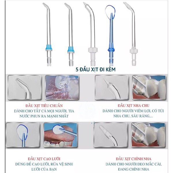 máy tăm nước H2ofloss HF-6p/HF-9P bản mới nhất 2021- tặng kèm đầu tăm