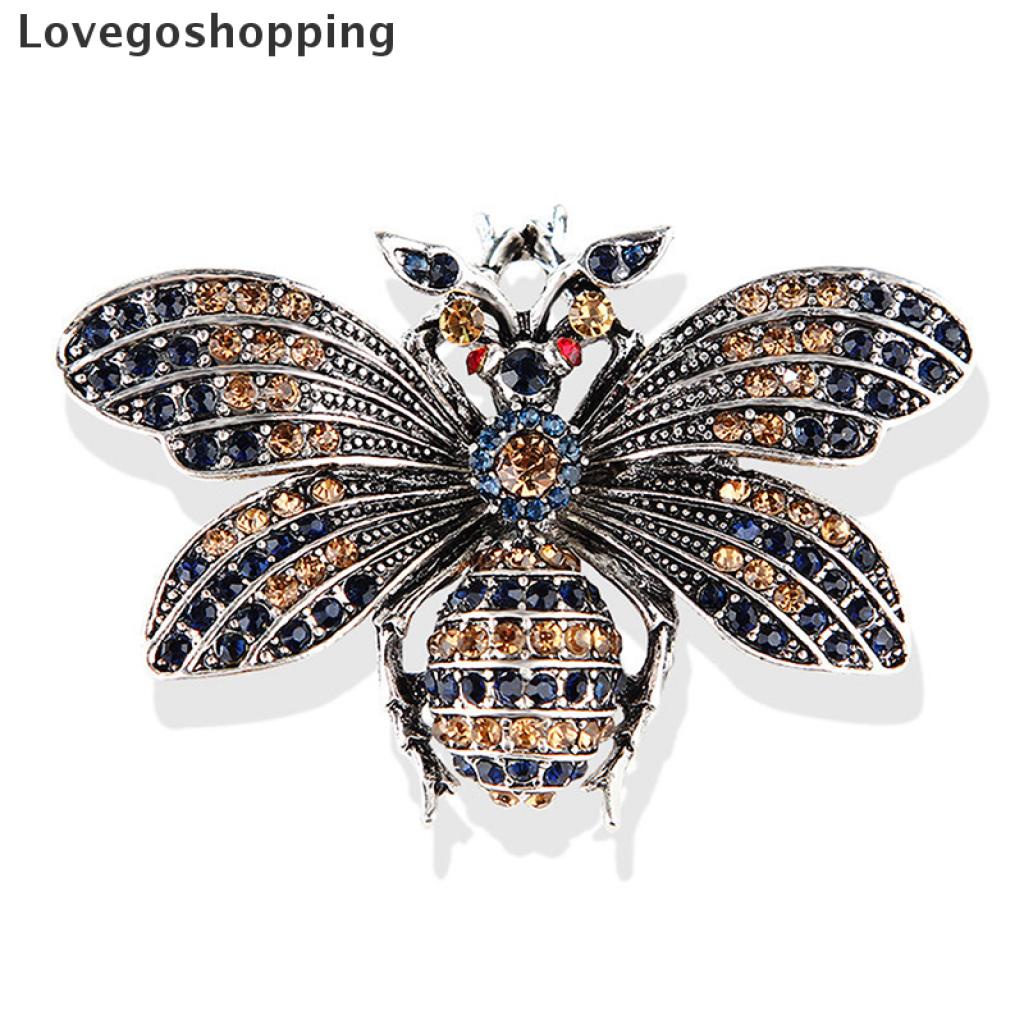 Ghim cài áo hình con ong đính đá pha lê