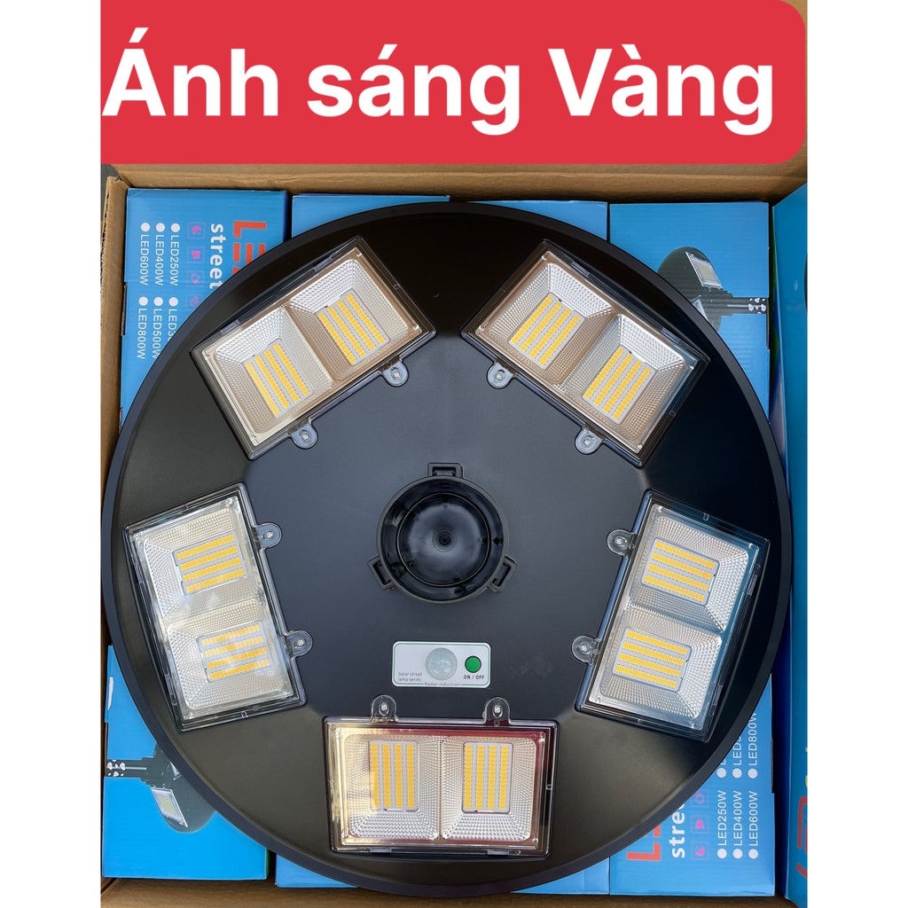 Đèn năng lượng mặt trời sân vườn, công viên UFO công suất 500W siêu sáng chống nước IP66