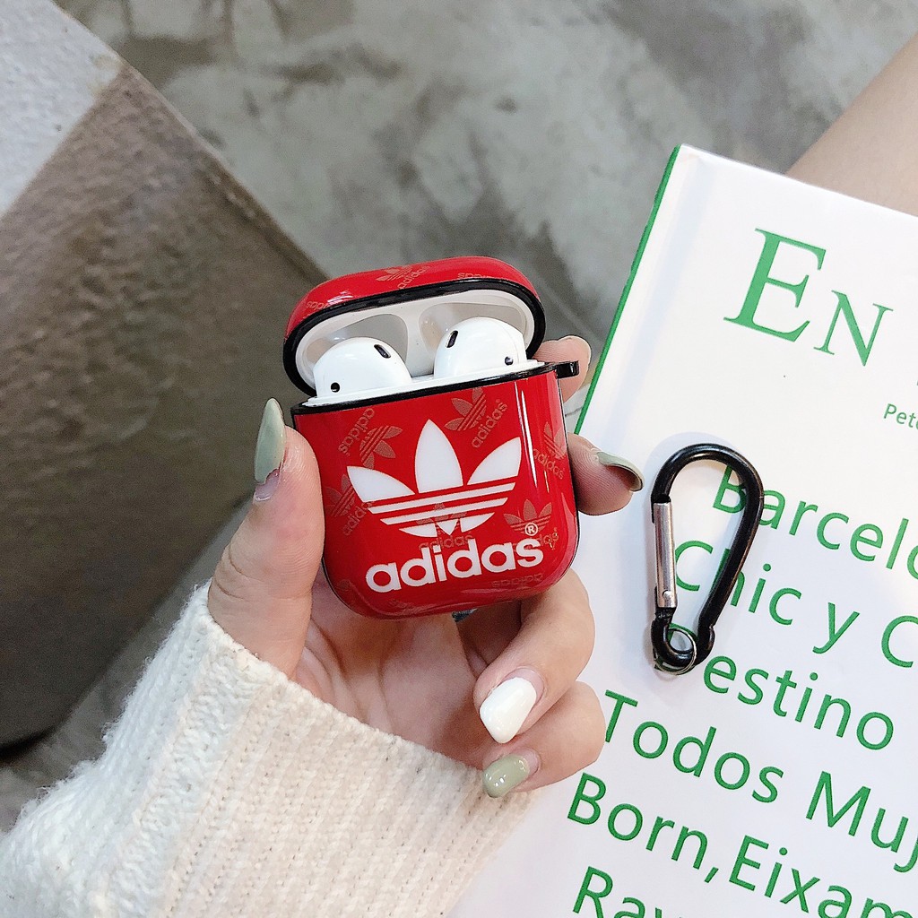 Vỏ TPU mềm bảo vệ hộp sạc tai nghe AirPods1/2 in tên thương hiệu giày thời trang