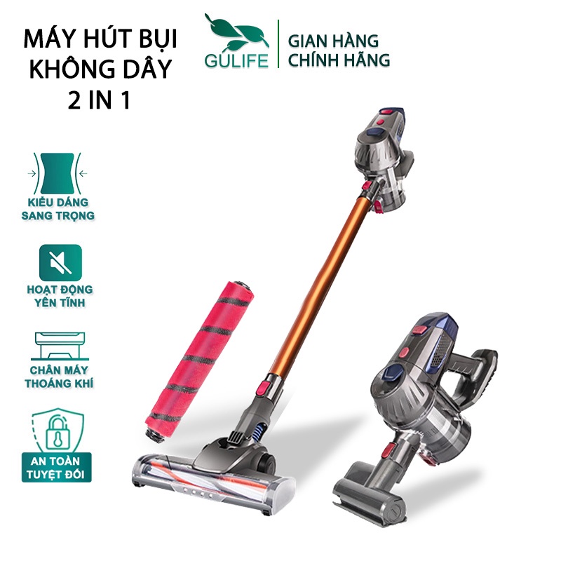 Máy hút bụi không dây 2 in 1 GULIFE GL-MHB99, Dễ tháo lắp,bảo trì, Bảo Hành 12 Tháng, hút sạch mọi góc trong nhà
