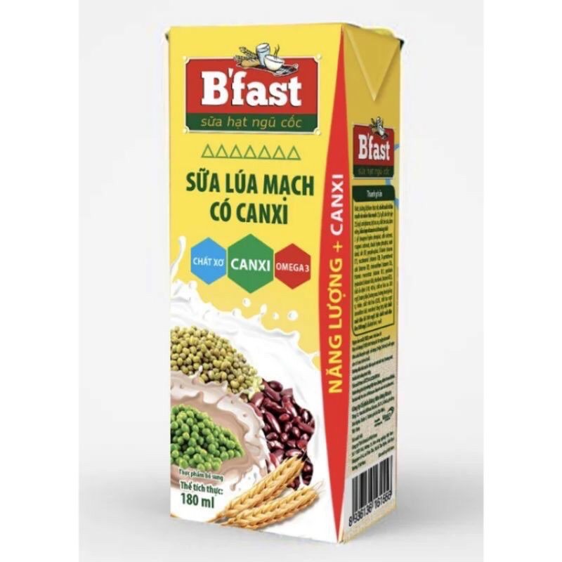 Sữa B’fast lúa mạch Lốc 4x12 lốc/thùng