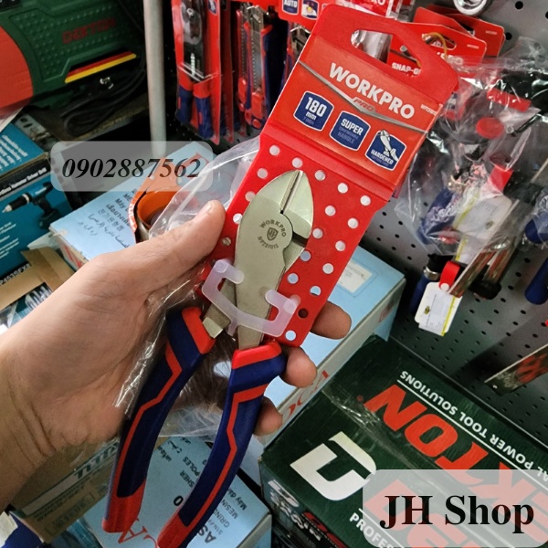 kìm cắt WORKPRO cán xanh đỏ hàng xịn USA đủ size (6inch, 7inch)